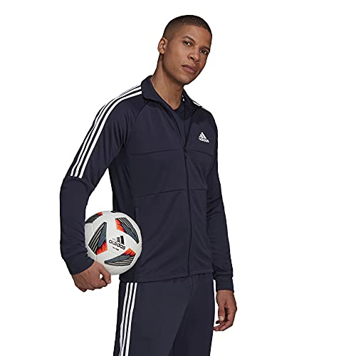 Adidas Men's Aeroready Sereno Cut 3-Stripes Slim Track Top, Legend Ink, Large #TOP5