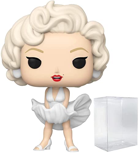 POP Icons: Marilyn Monroe [White Dress] Funko Vinyl Figure (Bundled with Compatible Box Protector Case), Multicolored, 3.75 inches