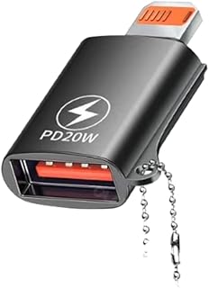 iOS to USB Camera Adapter, USB 3.0 OTG Cable for Phone/iPad to Connect Card Reader, USB Flash Drive, U Disk, Keyboard, Mouse, Hubs, MIDI, Plug & Play,Black