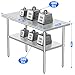 Atronor Stainless Steel Table for Prep & Work, NSF Metal Commercial Heavy Duty Table with Adjustable Under Shelf and Foot for Restaurant, Home and Hotel (24x48in)