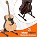 GLEAM Guitar Stand - Electric, Acoustic and Bass, Banjo Stand, A-Frame Metal Folding Guitar Rack with Non-Slip Rubber Sleeves and Foam Arms Black