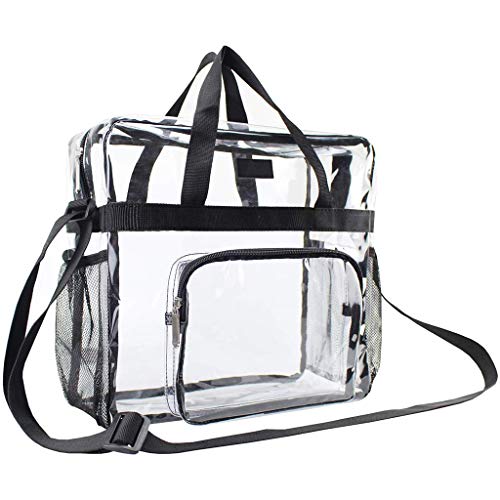 Mujer Chica PVC Hombro Crossbody Gimnasio Porta Bolso Transparente Bolsos Transparente Bolsos Ladies Con Compartimentos Y Cremalleras