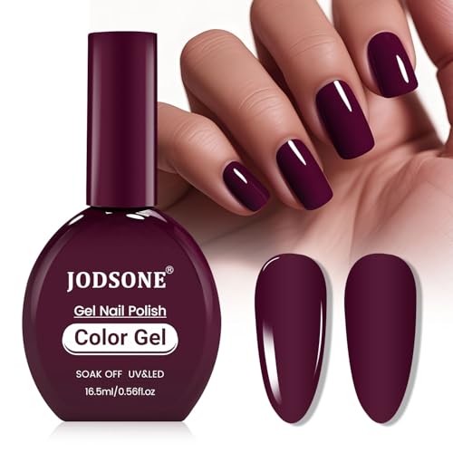 JODSONE 16,5 ml del mismo color botella de gel esmalte de uñas de gel borgoña brillante duradero elegante elegante chica noble mujer