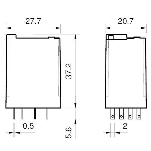 Finder Serie 55 – Relais Industriale 24 Vac Pulsante + Indicatore 2 Contatti 10 A - 3