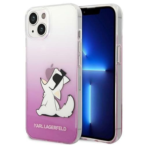 Karl Lagerfeld Klhcp14Mcfnrcpi - Custodia Rigida Per Iphone 14 Plus 6,7", Rosa/Rosa Choupette Fun