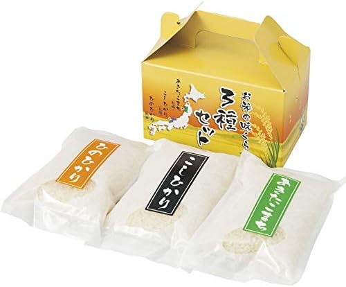 Amazon お米の味くらべ３種米セット お米セット 可愛い かわいい プチギフト 販促品 ばらまき 高級 お試し 出産内祝い オシャレ お返し 美味しい おいしい お祝い プレゼント 引っ越し 御挨拶 500 通販パーク 白米 胚芽米 通販