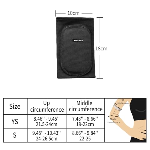 Kinder Ellenbogen-Ärmel Verdicken Schwamm Ellenbogen Polsterung Dehnbar Baumwolle Ellbogenschoner für Sport Tanz Volleyball Basketball Radfahren Ellenbogenbandage Schwarz