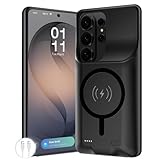 Battery Case for Galaxy S26 Ultra, Upgraded 12000mAh Portable Protective Wireless Charging Case Compatible with Galaxy S26 Ultra 5G (6.9 inch) Rechargeable Extended Battery Pack Charger Case (Black)