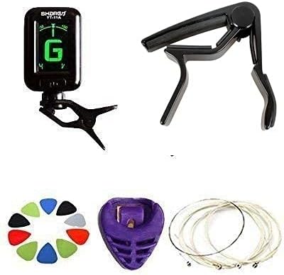 Guitar Pick (Combo 5)guitar tuner, string set,pick holder, guitar picks, guitar capo