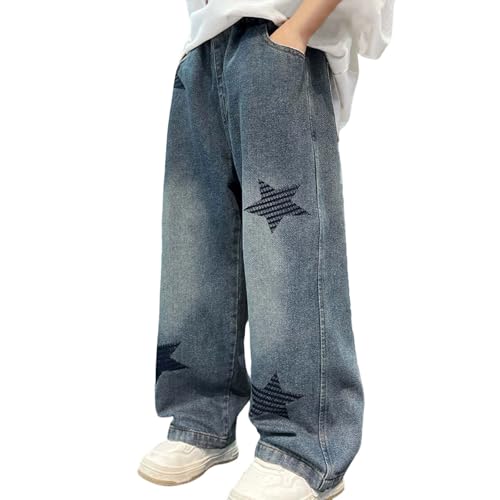 Jean cargo baggy garçons coupe loose taper fit et multipoches style hip hop rétro