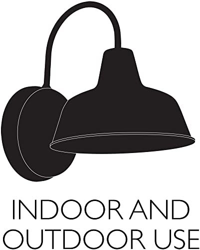 Image of Design House Mason Farmhouse Gooseneck Barn Light, Outdoor Exterior Porch or Patio Wall Light Fixture, Galvanized Gray Paint, 8 Inch Diameter, 1-Pack, 520965 | Wall Mount, Modern Farmhouse, Steel, Lighting, 520965