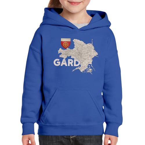 Sweat à capuche enfant Gard 30 finition premium collection carte ancienne Nîmes - 3