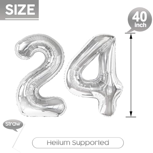 Number Balloon - Birthday Number Balloons, 40 Inch Large Foil Balloons for Men Women Boys Girls Themed Birthday Decorations - Image 4