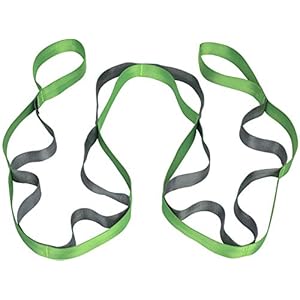 Mosie Yoga Strap 12 Loops Yoga Stretch Strap Nonelastic Stretching Strap for Physical Therapy Pilates Dance and Gymnastics