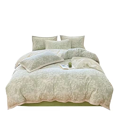 Parure de lit velours sculpté d'hiver 4 pièces | Le confort premium d'une couette double face