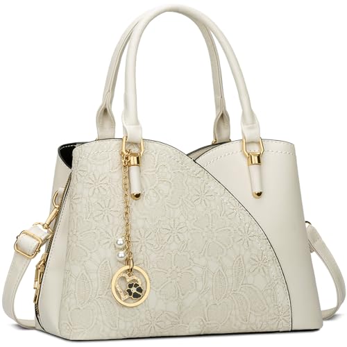 Image of KKXIU Triple Compartments Purses and Handbags for Women Fashion Ladies Satchel Shoulder Top Handle Bag