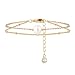 Gold Layered Pearl Bracelet,14K Gold Plated Cute Dainty Handmade Tiny Beaded Bracelet Delicate White Pearls Charm Simple Minimalist Satellite Link Chain Bracelet for Women