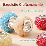 PIPITREE 50PCS Acrylic Beads 15 * 9mm Focal Beads for Pens Acrylic Flat Bulk Bead Floral Pattern AB Mixed Color 6mm Large Hole Bead for Keychains Beadable Pens DIY Crafts Jewelry Making & Gift Giving