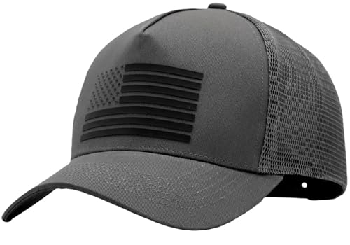 Image of USA Flag Snapback Hat Fits One Size&XXL /3XL - Mens Mesh Trucker Ball Hats - US 250th Anniversary Veterans Memorial Day Gifts