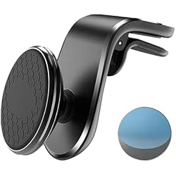 JNNJ Soporte Magnético del Teléfono del Coche, Soporte Magnético De Teléfono Móvil para Coche Clip De Ventilación Aire, Soporte Magnético para Teléfono Móvil 360 ° De Rotación(Negro)