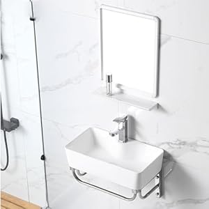 Holgve ISNILYSBA Eckwaschbecken Set 23.6inch