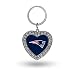 Rico NFL New England Patriots Rhinestone Heart Keychain