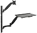 VIVO Black Sit-Stand Wall Mount Counterbalance Height Adjustable Monitor & Keyboard Workstation for Screens up to 27" (STAND-SIT1K)