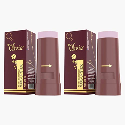 Image of Olivia Instant Waterproof Makeup Stick Concealer Rachelle, Shade No.1, SPF 12, 15 g, Pack of 2