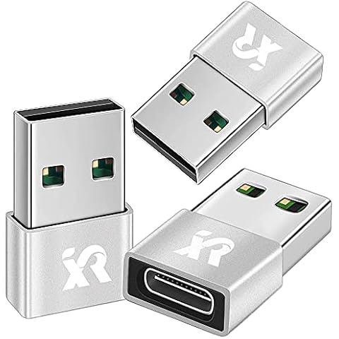 XINRUISEN 3Pack USB C Female to USB Male Adapter, Type C to USB A Power Charger Plug Converter Charging Connector Socket for iPhone 14 13 Pro Max/Mini/11/XR/XS/SE, Samsung S22/ULTRA/S20/A52/A32 & More Cover