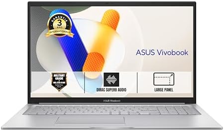 ASUS Vivobook X1704VA-AU907W 17.3 Pouces FHD 60Hz Pc Portable (processeur Intel Core 7 Processor 150U, 16GB DDR4, 512GB SSD, Intel Iris X Graphics, Windows 11 Home) – Clavier AZERTY