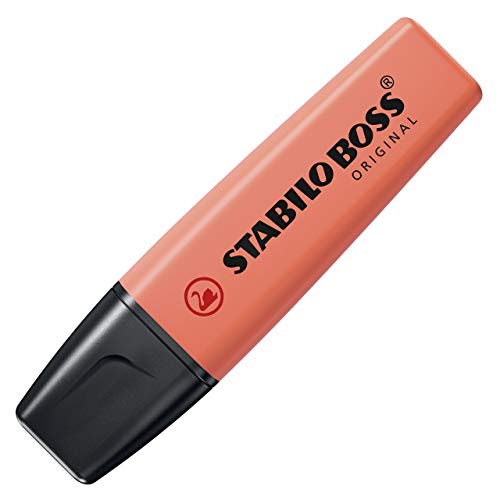 Image of STABILO BOSS Highlighter Pen | 1 Piece | Pastel Mellow Coral Red
