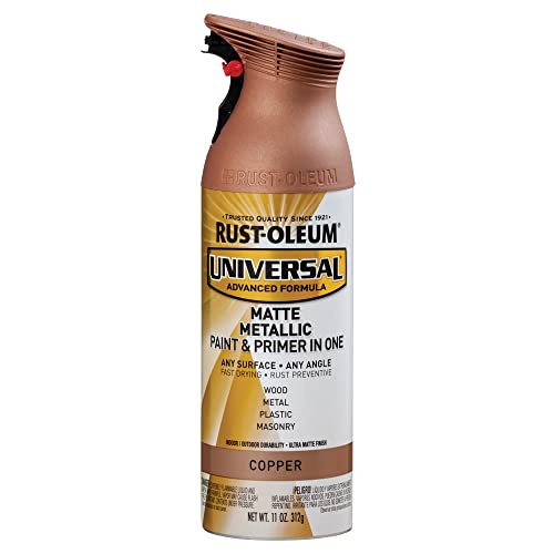 Image of Rust-Oleum 365352 Universal All Surface Metallic Spray Paint, 11 oz, Matte Copper