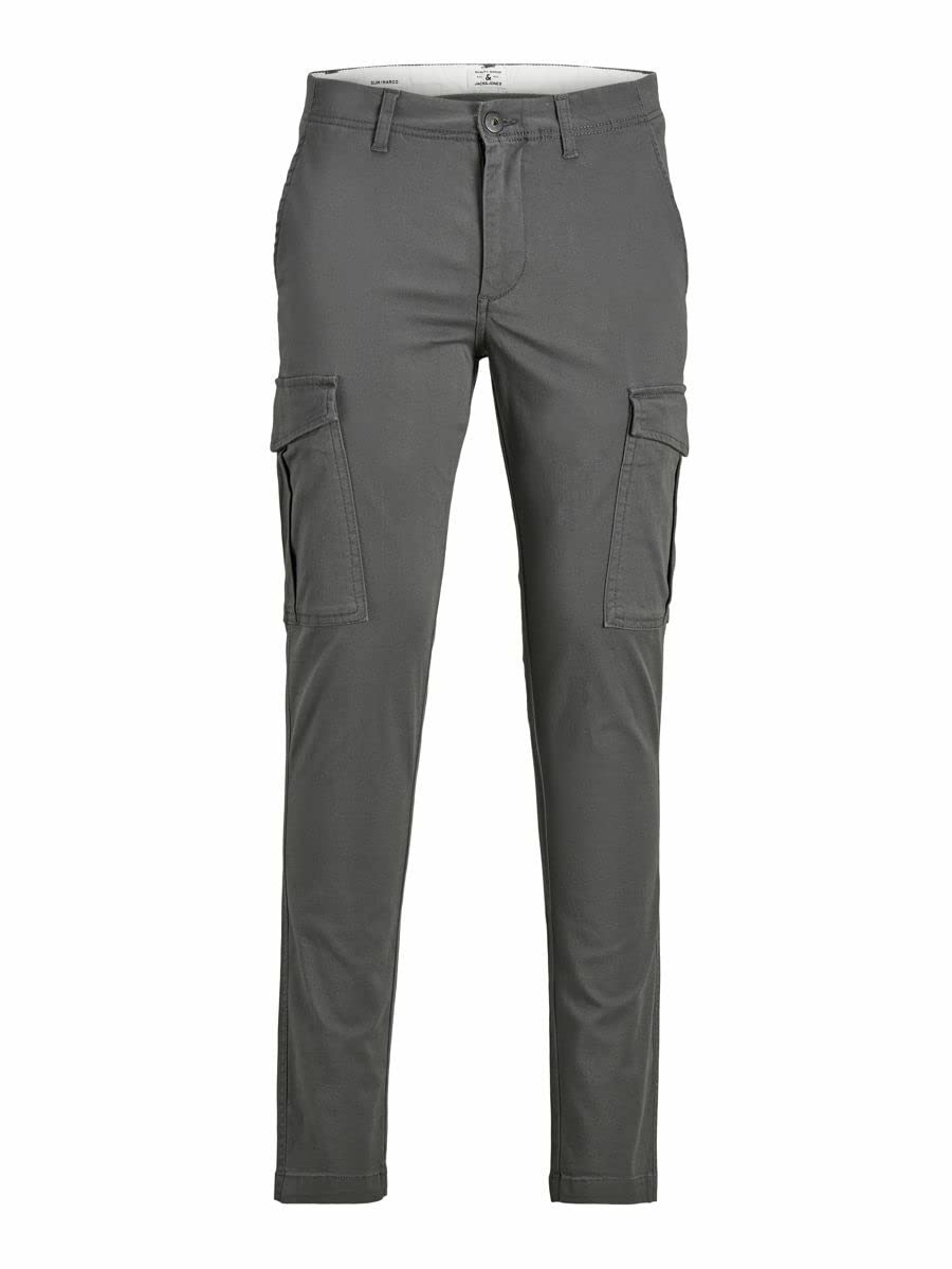 Jack & Jones Men's Asphalt Cargo Jogger Sweat Pants Cuffed Track Bottom Regular Fit Joggers For - 28W / 32L