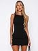 Imagen de Sukiglam Vestido Ajustado Mujer Sexy sin Mangas Cuello Barco Mini Vestidos Verano Elegante Wrap Vestido Corto de Fiesta Casual Elasticidad Slim Fit Vestidos Lápiz para Cóctel Club Streetwear