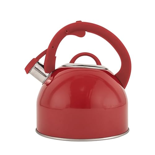 BIALETTI Bollitore, 2,5L Acciaio | Collezione Winter Wonderland, Rosso | Adatto ai piani ad Induzione