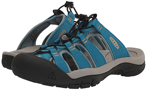 Keen Women's Newport Closed Toe Slip On Sandals, Fjord Blue/Iceland Poppy, 7 #TOP7