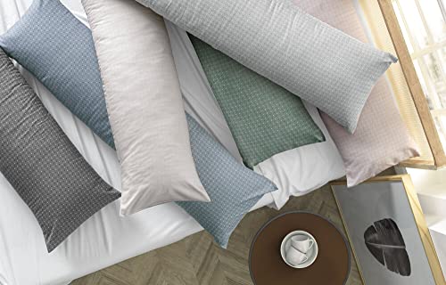 Fronha Body Pillow Toque Acetinado 40cm x 130cm Altenburg Cor:Cinza