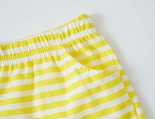 Image of Cozchique Summer Pajamas for Girls - Stripe & Glittering Heart PJS Pal Cute Jammies Set Big KidsSize 6-16