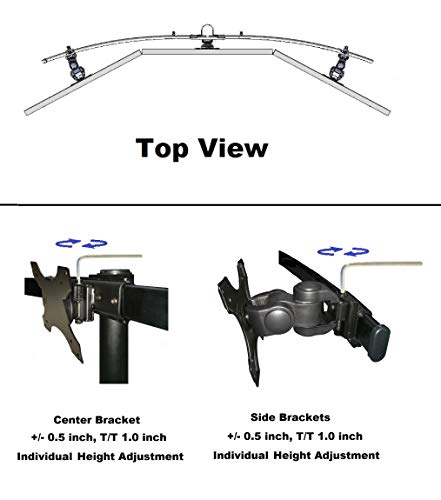 Easymountlcd Ezm Deluxe Triple Monitor Mount Stand Desktop Clamp Supports Up To 3 28"(002-0019) #TOP5