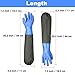 Haiou PVC Chemical Resistant, Long Rubber, Heavy Duty Waterproof Gloves for Chemical and Acid Work, 25 inches, Large-(Blue)