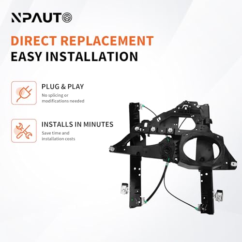 Image of Front Left Power Window Regulator with Panel Without Motor for Expedition