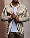 Leif Nelson Strickjacke Herren mit Kapuze & Reissverschluss (Beige, Größe XL) - Strick Sweatjacke Männer Cardigan für Winter Baumwolle