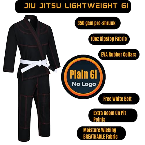 Knockout Fight Gear Jiu Jitsu Gi For Kids Bjj Gi Kimonos Lightweight Youth Bjj Gi With Preshrunk Fabric And Free Belt thumb #4