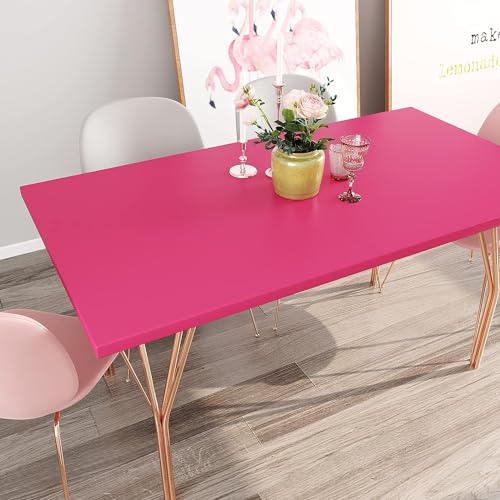 Image of Dark Pink Solid Matt Peel and Stick Wallpaper Contact Paper Wallpaper Modern Self Adhesive Wallpaper Decorative Removable 2 x 4 Feet