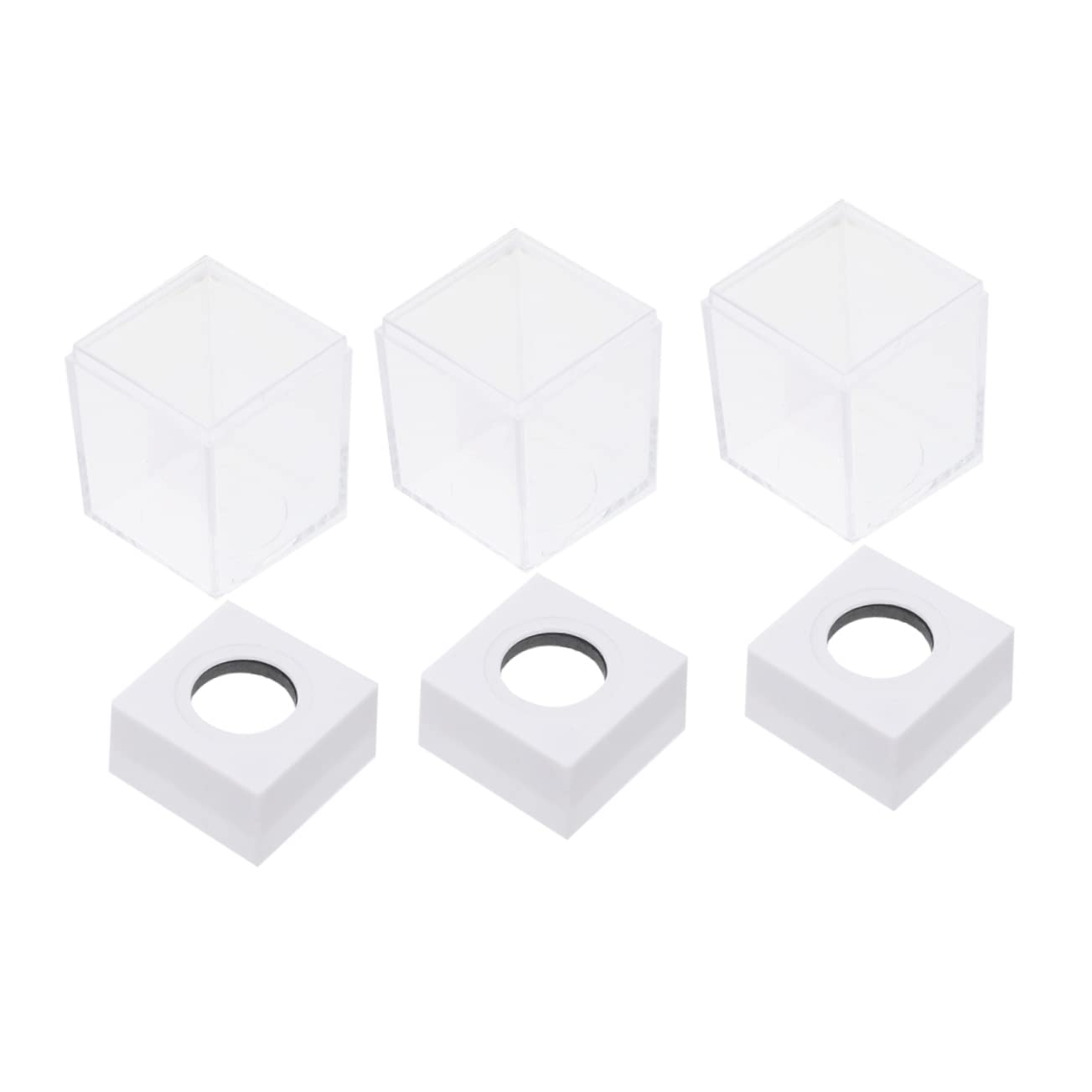 NUOBESTY 9piezas Organizador De Clips Transparente Recipiente Magnético De Almacenamiento De Tubo Para y Escuela