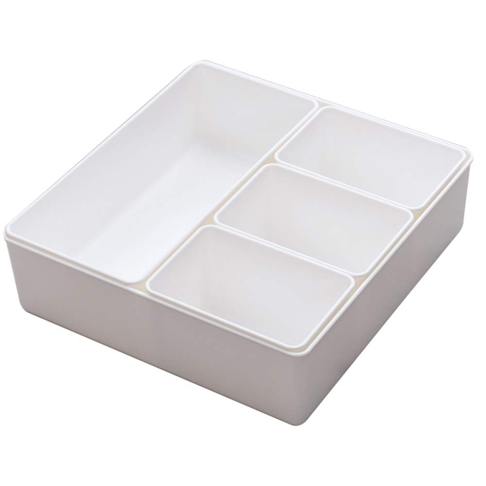 Este Juego de 5 bandejas para Cubiertos con cajón se Puede Combinar y unir libremente. Caja de Almacenamiento para cajones de Dormitorio y Sala de Estar. Material PP.
