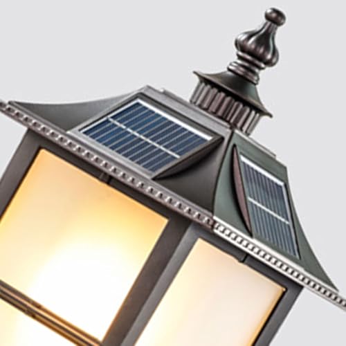 Lámpara solar impermeable con tapa de poste para iluminación exterior de vallas 5