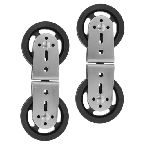 MOBUTOFU 2pcs Double Pulley System for Weight Training with 8-shape Design Stainless Steel and Plastic Construction Silent Swivel Pulley Wheel for Gar