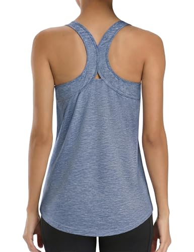 Gyabnw Débardeur Sport Femme Léger et Confortable Dos Nu Tee Shirt sans Manches Running Femme Respirant et à Séchage Rapide