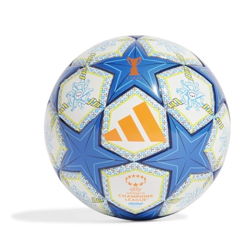adidas uwcl Mini-Fußball/Fußball (Schaumstoffkern) für Damen und Herren, Weiß, Orange, Größe 1